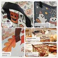 Boîte de rangement carrée en plastique étanche pour bonbons, style nordique, pour Noël et Halloween, organisateur de cadeaux de fêtes transfrontalier