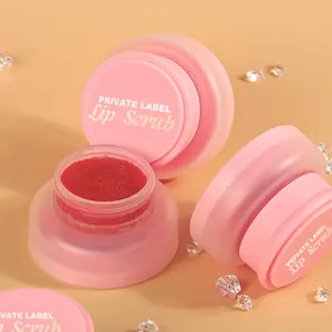 Bán Buôn Logo Của Bạn Tẩy Tế Bào Chết Chà Tự Nhiên Dâu Tây Thơm Vegan Nhãn Hiệu Riêng Lip Scrub