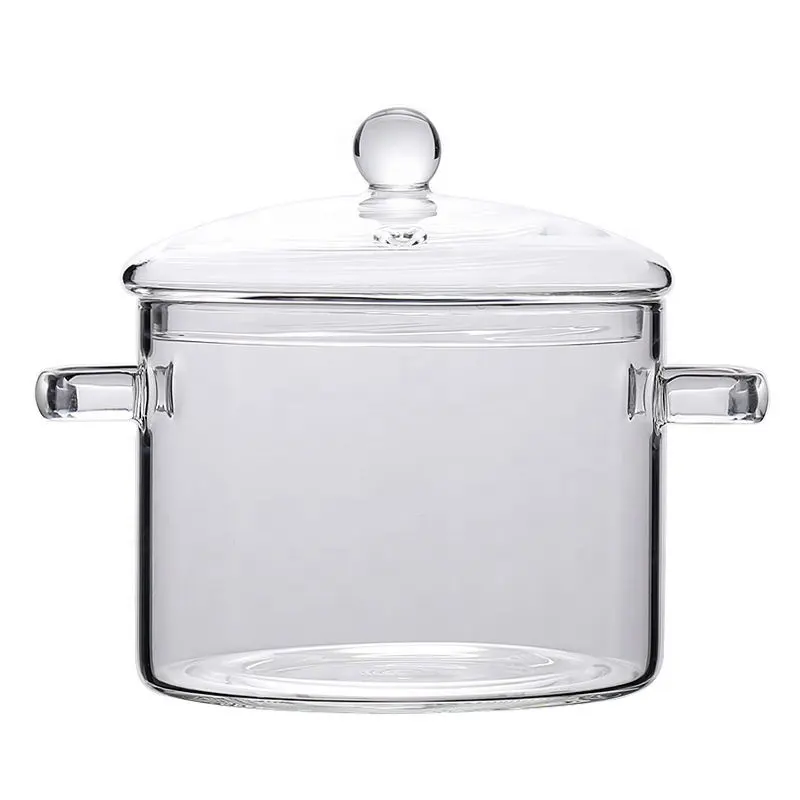 VATTI GLASS pot wholesale glass pots cookware for home and kitchen Borosilicate glass cooking pot in stock ready to ship