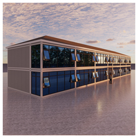 Maison préfabriquée moderne et bon marché, villa, bâtiment en panneaux sandwich, maison conteneur, 100 m2, petite maison avec véranda, avec bureau