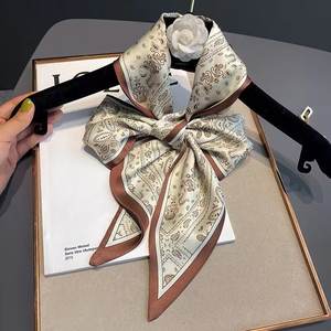 Bufanda larga estrecha con estampado de frutas de lujo, chales para mujer, chales de moda para oficina, cuello para el pelo, hiyab, bufandas Foulard - Product Image 6