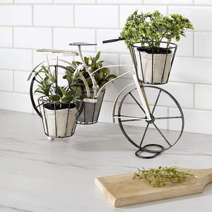 Antico vaso di fiori <span class=keywords><strong>in</strong></span> <span class=keywords><strong>ferro</strong></span> <span class=keywords><strong>battuto</strong></span> e fioriera di biciclette dipinto a mano classico stile Vintage per la casa all'aperto decorazione del giardino - Product Image 2