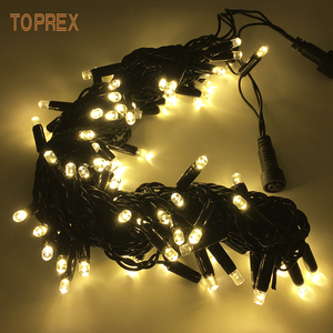 Guirlandes lumineuses extérieures en fil noir, 10m, 100 LED, pour Noël et les fêtes, éclairage commercial pour arbres - Product Image 4
