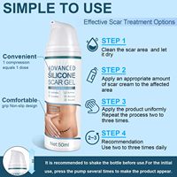 Gel cicatrisant en silicone avancé OEM, réduit l'apparence des cicatrices anciennes/nouvelles, vergetures, chéloïdes chirurgicales et acné, crème de soin corporel