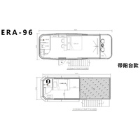 Maison-conteneur capsule spatiale haut de gamme personnalisée à double couche, micro-maison compacte, hôtel, bureau avec artisanat modulaire 9,6*3,4*5,9m