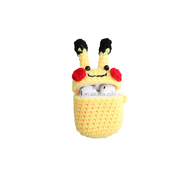 Crochet Lovely Knitting Headphone Protective Wireless Earphone Cases Bag for Airpods