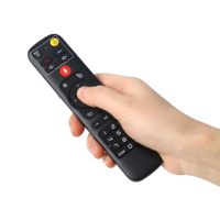 Télécommande vocale universelle IR à 30 boutons, noire, fabriquée en Chine, dernière version, code d'apprentissage, portée 5-10m, 2 piles AAA