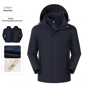 Super <b>Warm</b> Custom Logo Zipper Three in One Windbreaker Women Men's Waterproof Windproof Polar <b>Fleece</b> Inner <b>Jacket</b> - Product Image 3