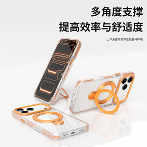 Étui de téléphone avec support en métal pour <span class=keywords><strong>Samsung</strong></span> <span class=keywords><strong>ZFold</strong></span> 6 5 4 <span class=keywords><strong>3</strong></span>, brillant, transparent, anti-jaunissement, résistant aux chocs - Product Image 5