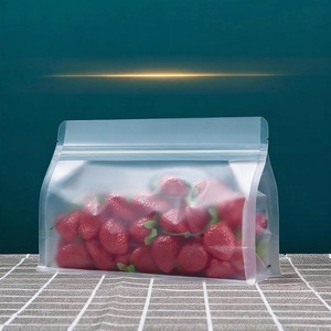Custom Logo Printing Large Square Bottom Bags Transparent <b>Plastic</b> <b>Pocket</b> Zipper Bags Coffee Pouch Packaging With Valve - Product Image 1
