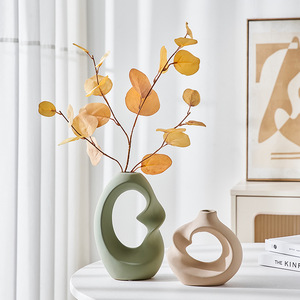 Home Hotel soggiorno Lounge elegante ornamento artigianato da tavolo vasi di fiori moderni astratti in ceramica <span class=keywords><strong>Set</strong></span> di vasi - Product Image 1