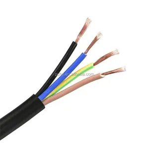 Cabo de PVC flexível RVV retardador de chamas personalizado, cabo de 2 3 4 5 núcleos, cabo de alimentação de fios de 1 1.5 2.5 4 6mm2 de chumbo elétrico