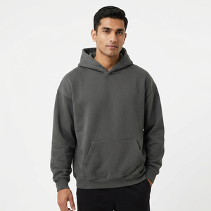 Sweat à capuche vierge en coton épais de haute qualité sans cordon, personnalisable pour homme, streetwear, avec logo OEM, vêtements pour homme sur mesure - Product Image 1