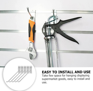 Metal Double Slatwall <b>Hooks</b> or Retailer Stores Shops Supermarkets <b>Hooks</b> Metal Mobile <b>Hooks</b> for Display with Price Tag High Level - Product Image 5