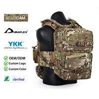 Sac à dos tactique OEM ODM découpé au laser avec système MOLLE, conception à double compartiment, compatible avec la fixation sur gilet pour la randonnée et l'entraînement en extérieur