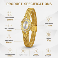 Montre-bracelet de luxe pour femme, personnalisée ODM, simple, à quartz, boîtier en alliage, étanche 3ATM, mouvement japonais, pour affaires