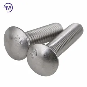Polished Stainless Steel 304 316 Decorative coach Insert Screws Fine Thread Long Neck <strong>Carriage</strong> <strong>Bolts</strong> - Product Image 3