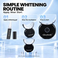 Lampe de blanchiment dentaire LED avec minuterie de 16 minutes, embout buccal souple, lumière bleue et rouge double, rechargeable, arrêt automatique, appareil de blanchiment