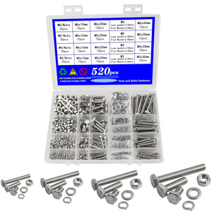 304 Stainless Steel Screw And Nut Set 1065pcs Metric Socket Head Bolts Nuts Washers Assortment Kit - Product Image 3