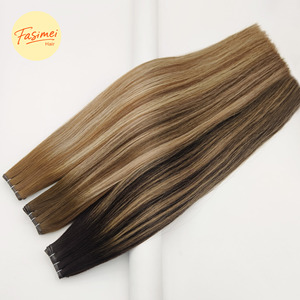 Nuove Extension di Capelli Umani al 100% Vergini, Morbidi <span class=keywords><strong>e</strong></span> Sottili, Europei, Brasiliani, Russi, Effetto Invisibile, Genius Weft, Capelli Naturali - Product Image 2