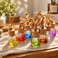 Diffuseur de parfum pour voiture en verre suspendu, rechargeable, avec corde décorative et logo personnalisé, vente en gros