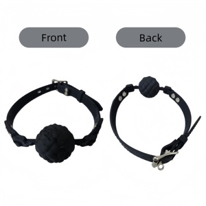 2 Boyutta Sevimli Ağız Tıkacı, Nefes Alabilen Ağız Topu Silikon Top Açık Ağız Tıkacı Fetiş Severler için Seks Oyuncağı - Product Image 3