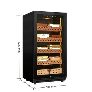 Humidor à cigares commercial NE-146-8 en acier inoxydable avec porte vitrée simple, élimination de l'ammoniac, température constante, 218L, pour 800 cigares - Product Image 1
