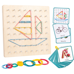 Juguete Educativo de Madera para Planificar Rutas, Geoboard, para Niños de 5+ Años |   Razonamiento espacial, conciencia de la simetría, habilidades motoras finas, sin pilas - Product Image 1