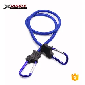 Hot Sales Bulk 8mm Elastic Bungee Cord Manufacturer Safety Motorcycle Bungee Cords With Carabiner Hooks