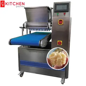 La fábrica vende máquinas automáticas de línea de producción de galletas con varias formas de molde