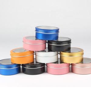 Мини-розовая металлическая алюминиевая банка жестяная коробка с прозрачным окном для перламутровых ногтей мощный блеск - Product Image 3