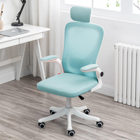 Chaise de bureau en maille respirante certifiée CE pour le bureau à domicile, chaise ergonomique pour ordinateur avec accoudoirs rabattables