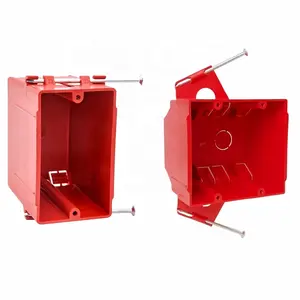 Mount device 1- 4 gang new work electrical nail on plastic outlet box for America