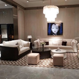 Diseño italiano moderno de lujo real sala de estar salón sofá de cuero conjunto de <span class=keywords><strong>muebles</strong></span> - Product Image 1