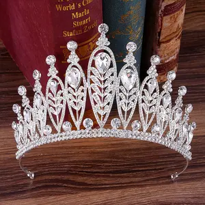 Genya design women crown jewelry hair crown bride brass tiara wholesale Tiaras Wedding Hair Accessories Wedding Tiara