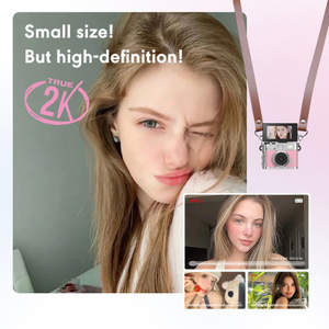 กล้องจิ๋ว S169 แบบจี้ห้อยคอ หน้าจอพลิกได้ ดีไซน์ทันสมัย ฟิลเตอร์หลากหลาย พร้อมแฟลช ตัวเลือกสีสันสวยงาม สร้อยคอแฟชั่น สายดาต้าแบบประหยัดพลังงาน - Product Image 5