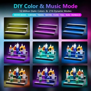 Заводская индивидуальная светодиодная Подставка для бутылок ликера RGB для барной стойки, барных полок, винного шкафа - Product Image 6