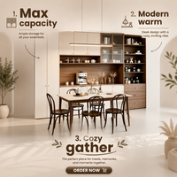 Buffet Modulaire Personnalisé avec Vitrine Intégrée pour Rangement Mural – Idéal pour Appartements et Projets Immobiliers