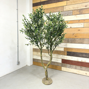Real Touch Intérieur/Extérieur PE Olives Artificielles Bonsaï Arbre Multi-Tête Tronc Naturel UV Topiaire Décorations de Bureau - Product Image 1