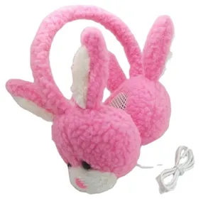 Cute animal earmuffs headphone plush new design earbuds custom free winter warm plush toys earmuffs for baby