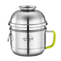 Boîte à bento isotherme en acier inoxydable 316L avec couvercle, capacité 1-3L, poignée antidérapante, design moderne pour étudiants et adultes