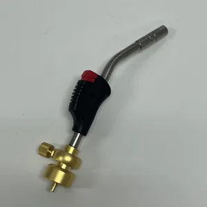 Cabezal de soplete de propano para soldadura de Gas, cilindro de arranque manual de Encendido automático, soldadura con llama de Triple punto