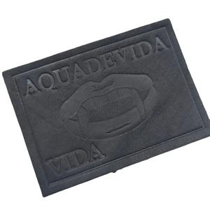 Factory <strong>Custom</strong> Embossed Logo Faux Leather Labels Stitching <strong>Custom</strong> Embossed Leather <strong>Patches</strong> for Garments Leather Badges - Product Image 2