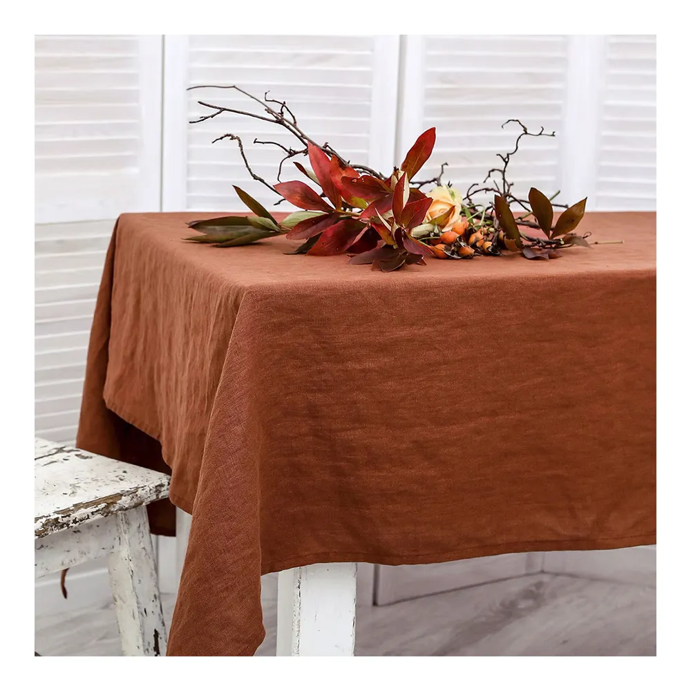 2024 new natural burnt orange table linens party tablecloths wedding