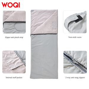 Sac de couchage Woqi Envelope gris clair 0,5 kg en nylon respirant et compact pour adultes et enfants, idéal pour les voyages en sac à dos - Product Image 3