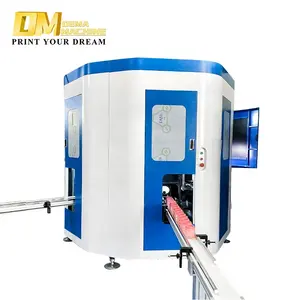 DM round screen printing machine multicolor 6 color 6 station screen printers for glass bottles