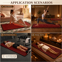 Tapis de luminothérapie OEM à lumière rouge pour tout le corps, 1344 LED, 660nm 850nm, couverture infrarouge proche, modèle Pod, 2000*1050mm, portable, vente en gros, usage domestique et clinique
