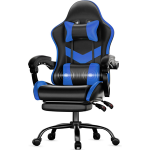 <span class=keywords><strong>เก้าอี้</strong></span>เล่นเกม ajunion พร้อมหมอนรองเอวนวด<span class=keywords><strong>เก้าอี้</strong></span>แข่งแบบสั่นเก้าอี้เล่นเกมพีซีเชื่อมโยงกับที่พักแขนแบบปรับได้ - Product Image 1