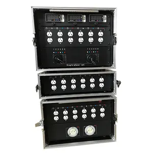 Equipo de Distribución de Energía de Madera Contrachapada con Interruptor Francés de Bloqueo Giratorio de 12 Vías, Trifásico, Nema L21-30, con Camlock de 400A y 220V - Product Image 5