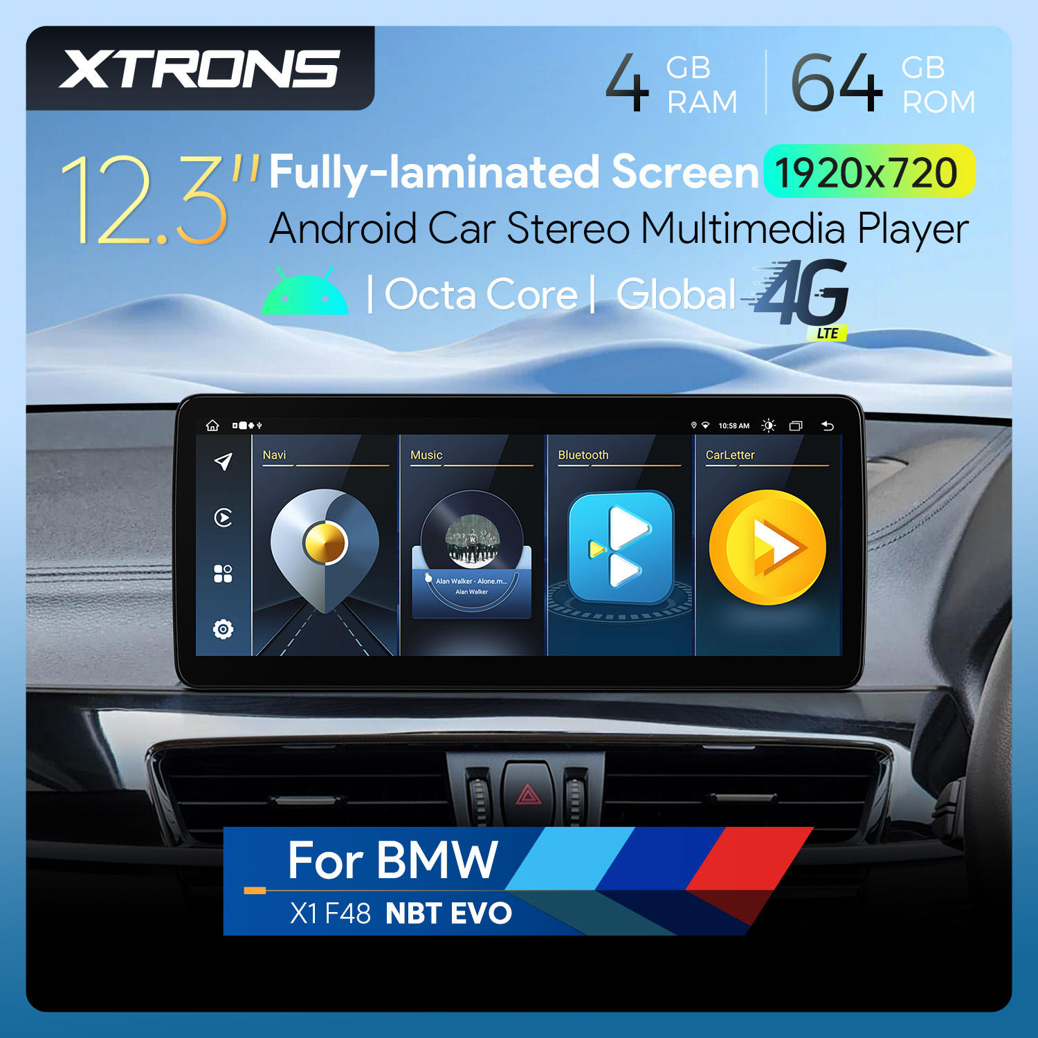 สำหรับ NBT EVO BMW X1 F48 2018 +
